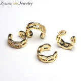 5 Pairs Silver Ear Cuff Zircon Clip On Earrings Jewelry