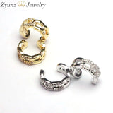 5 Pairs Silver Ear Cuff Zircon Clip On Earrings Jewelry