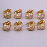 High Heart Earrings 5 Pairs Golden Love CZ Hoop Earrings