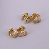 High Heart Earrings 5 Pairs Golden Love CZ Hoop Earrings