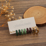 5 Pairs Hoop Earrings Set Women Boho Statement Pearl Hypoallergenic Chunky
