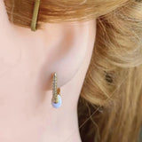Enamel Drop Earrings Small Geometric Party Jewelry