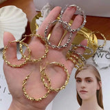 5 Pairs Big Circle Hoop Earrings Women's Party Jewelry