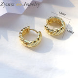 5 Pairs Punk Chunky Hammered Hoop Earrings for Women