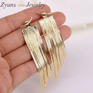 Punk Tassel Chain Ear Stud Earrings For Woman