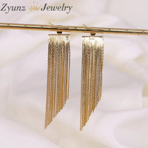 Punk Tassel Chain Ear Stud Earrings For Woman