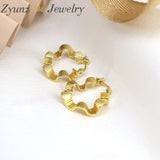 5 Pairs Chunky Hoop Earrings Geometric Metal Statement Vintage Jewelry