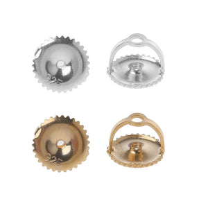 5 Pairs Sterling Silver Screw On Earring Backs