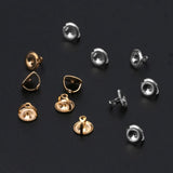5 Pairs Sterling Silver Screw On Earring Backs