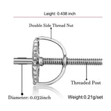 5 Pairs Sterling Silver Screw on Earring Backs Replacements