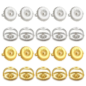 5 Pairs Sterling Silver Screw on Earring Backs Replacements