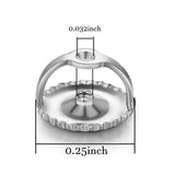 5 Pairs Sterling Silver Screw on Earring Backs Replacements