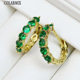 5 Pairs Summer Zircon Hoop Earrings Crystal Jewelry for Women