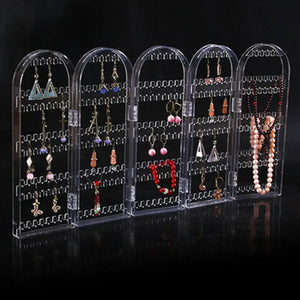 5 Panels Jewelry Display Earring Organizer Acrylic Jewelry Holder