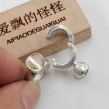 5 Pcs 15MM Moon Circle Silver Plated Clasps For Jewelry Making