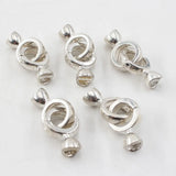 5 Pcs 15MM Moon Circle Silver Plated Clasps For Jewelry Making