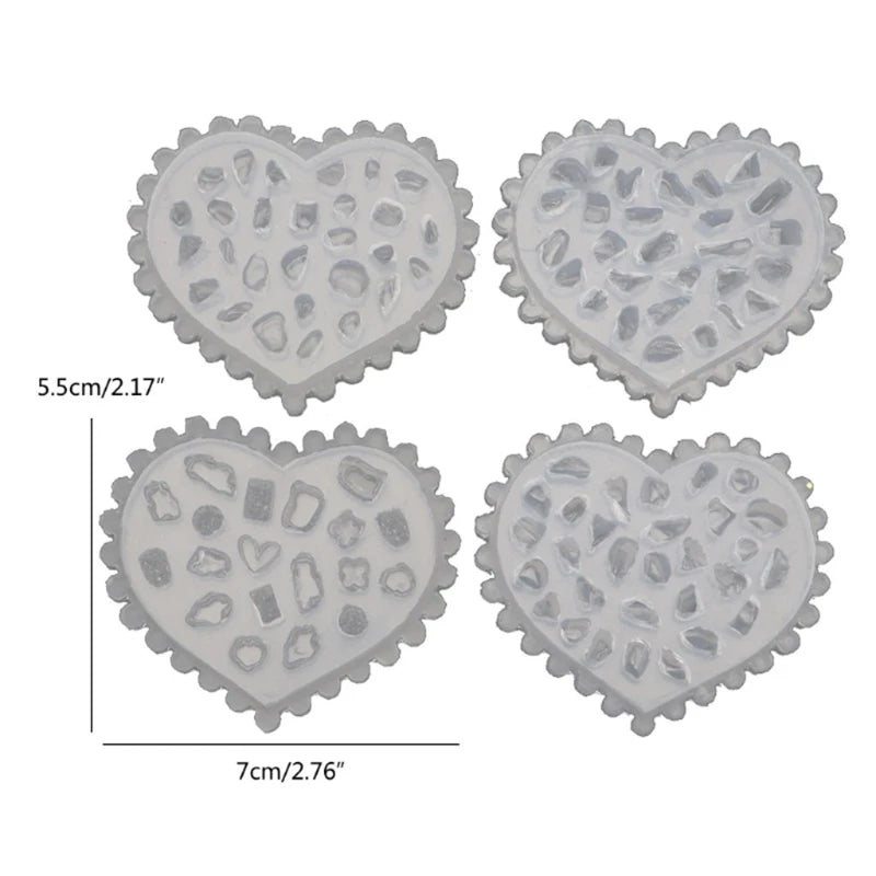 5 Pcs 3D Bowknot Nail Art Resin Mold Stickers