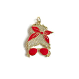 5 Pcs Afro Beauty Queen Woman Charms CZ Paved for Jewelry