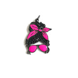 5 Pcs Afro Beauty Queen Woman Charms CZ Paved for Jewelry