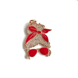 5 Pcs Afro Beauty Queen Woman Charms CZ Paved for Jewelry