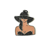 5 Pcs African American Woman Queen Charms Pendant for Jewelry Making