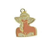 5 Pcs African American Woman Queen Charms Pendant for Jewelry Making