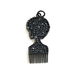 5 Pcs Queen Comb Zircon Charms for Jewelry Making