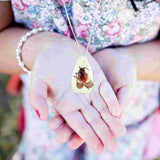 5 Pcs Amber Insect Resin Pendants for Jewelry Making