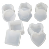 5 Pcs Box Resin Molds with lids DIY Craft Making Ashtray MXME