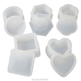 5 Pcs Box Resin Molds with Lids for DIY Craft Making, Storage D03