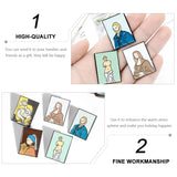 5 Pcs Enamel Portrait Brooches Women Jewelry Charms