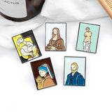 5 Pcs Enamel Portrait Brooches Women Jewelry Charms