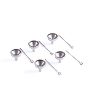 5 Pcs Stainless Steel Mini Funnel for Cremation Urn Jewelry