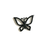 5 Butterfly CZ Paved Pendant Charms for Jewelry Making