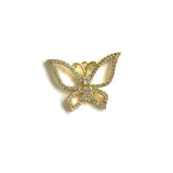 5 Butterfly CZ Paved Pendant Charms for Jewelry Making