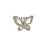 5 Butterfly CZ Paved Pendant Charms for Jewelry Making
