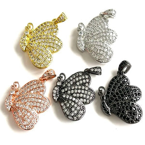 5 Pcs Butterfly Pendant Charms for Bracelet Necklace Key Chain Jewelry Making