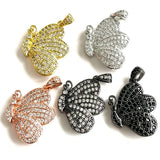 5 Pcs Butterfly Pendant Charms for Bracelet Necklace Key Chain Jewelry Making