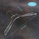 5 Pcs Clear Acrylic Clothes Hanger with Notches, Transparent Shirts Dress Hanger