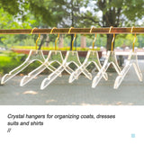 5 Pcs Clear Acrylic Clothes Hanger with Notches, Transparent Shirts Dress Hanger