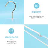 5 Pcs Clear Acrylic Clothes Hanger with Notches, Transparent Shirts Dress Hanger