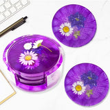 5 Pcs Silicone Coaster Epoxy Resin Mold for DIY Crafts Decor