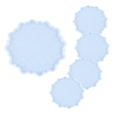 5 Pcs Crystal Epoxy Resin Mold Datura Flowers Tray Cup Mat Silicone Mould