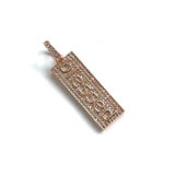 5 Pcs CZ Pave Blessed Word Charms Pendant Jewelry Making