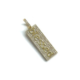 5 Pcs CZ Pave Blessed Word Charms Pendant Jewelry Making