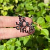5 Pcs CZ Pave Bracelet Charms Beyoutiful Letter Pendant Bangle Handmade Jewelry