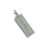 5 Pcs CZ Fearless Word Charms Pendants for Jewelry Making