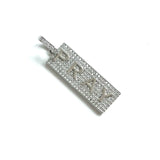 5 Pcs CZ Pave Pray Charms - Letter Pendant for Jewelry Making