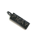 5 Pcs CZ Pave Pray Charms - Letter Pendant for Jewelry Making