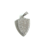 5 Pcs CZ Pave Shield Charms Pendant for Jewelry Making